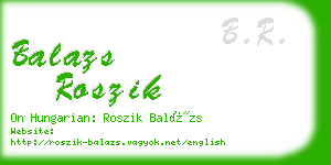 balazs roszik business card